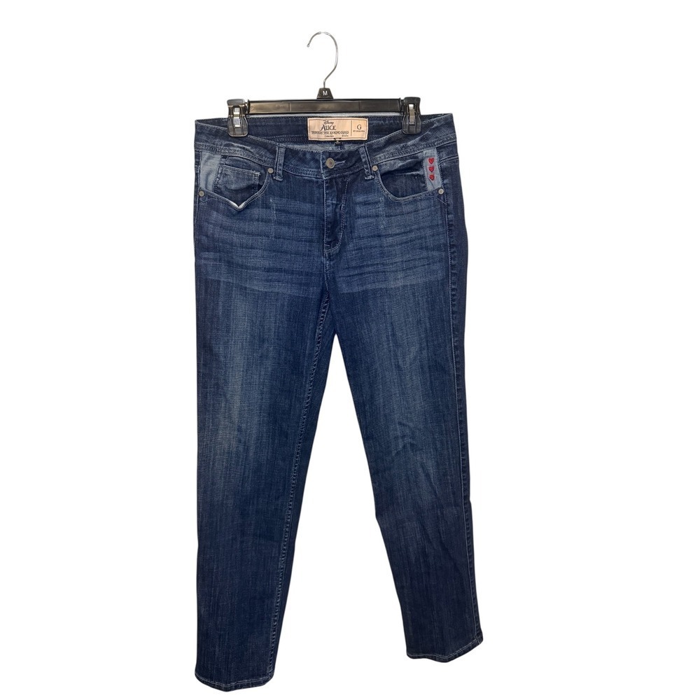 Disney Alice Through The Looking Glass Jeans Dark Wash Hearts Size 10